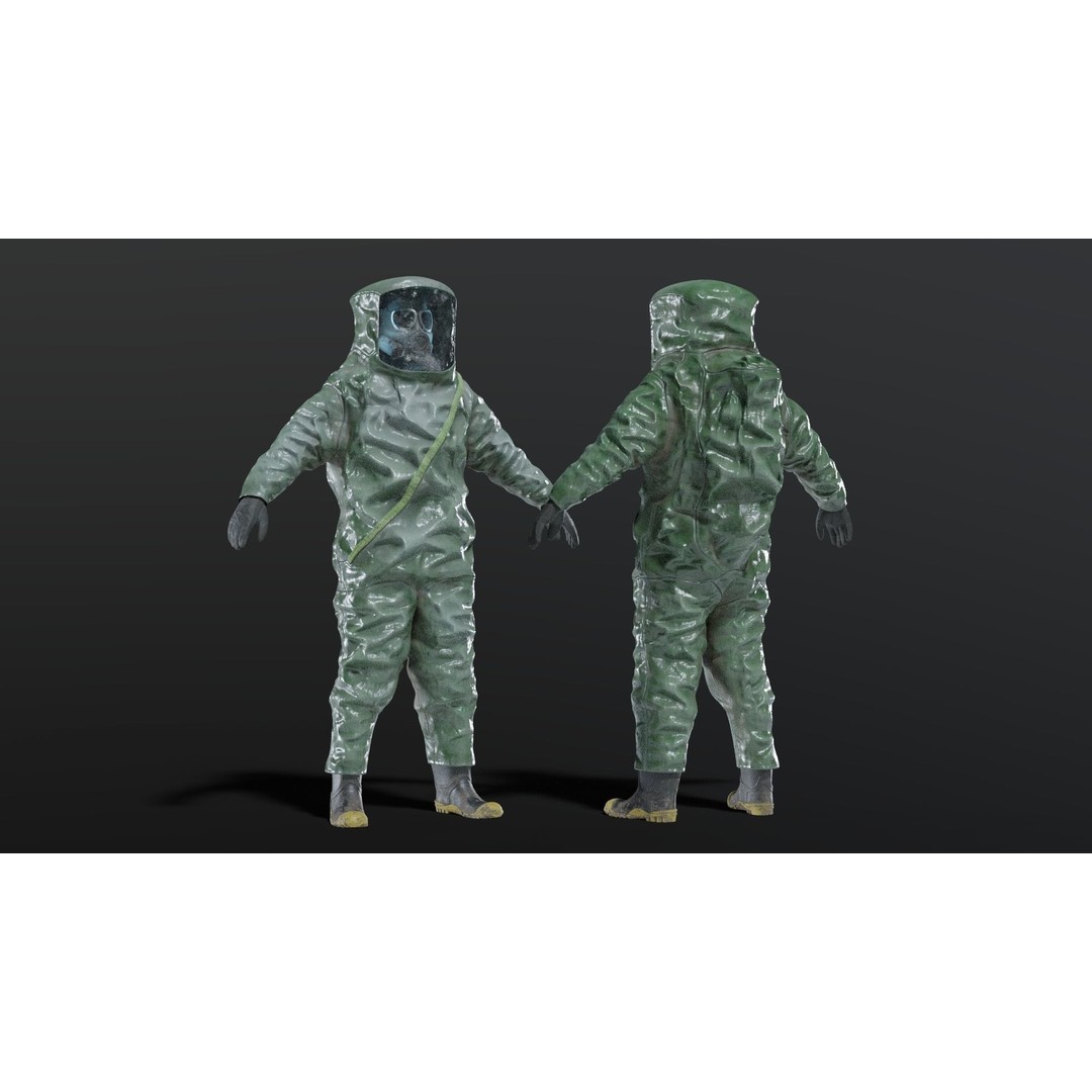 Hazmat NBC Suit 3D Model – Rigged High Poly Character, FBX, Blender - View 24