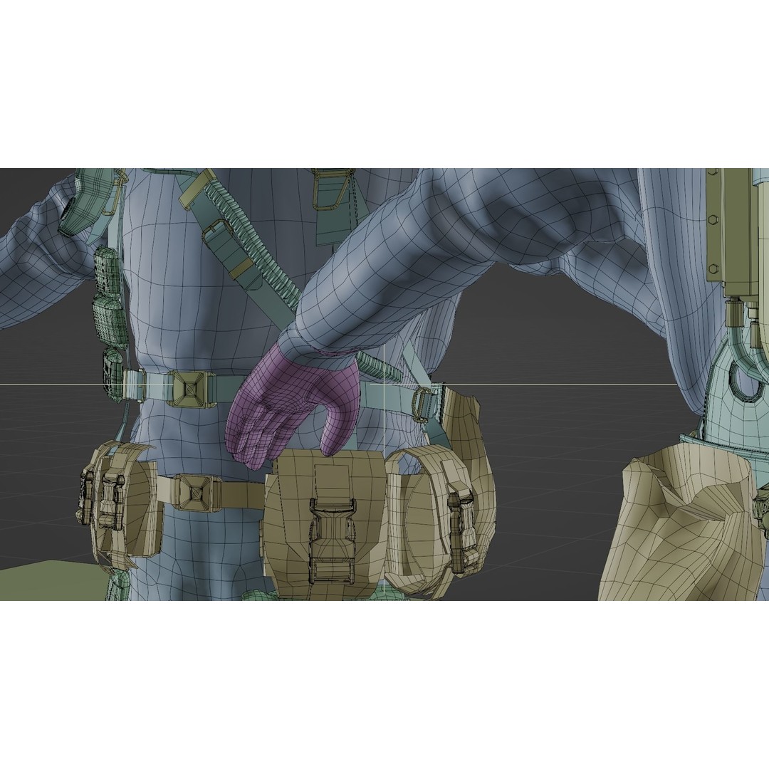 Hazmat NBC Suit 3D Model – Rigged High Poly Character, FBX, Blender - View 31