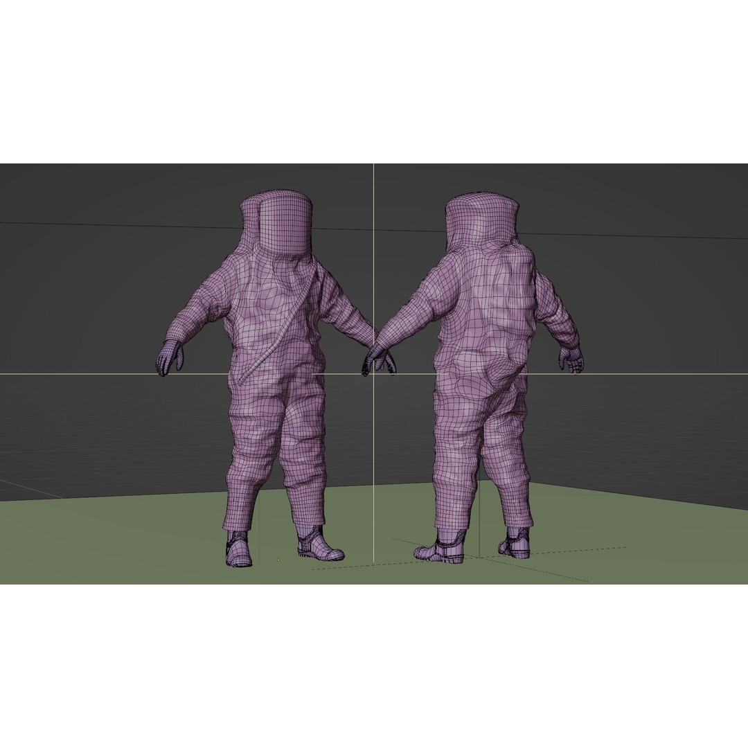 Hazmat NBC Suit 3D Model – Rigged High Poly Character, FBX, Blender - View 32