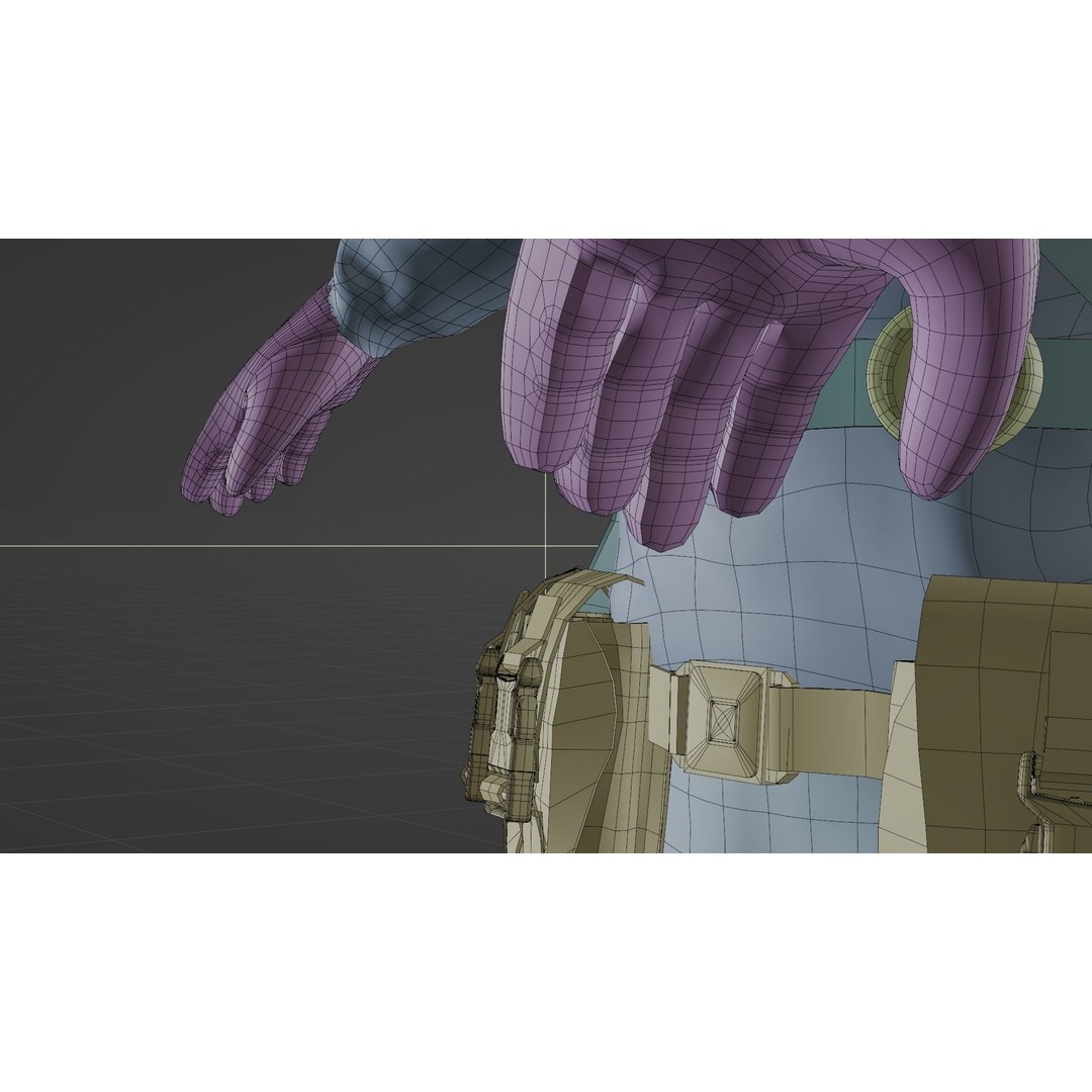 Hazmat NBC Suit 3D Model – Rigged High Poly Character, FBX, Blender - View 33