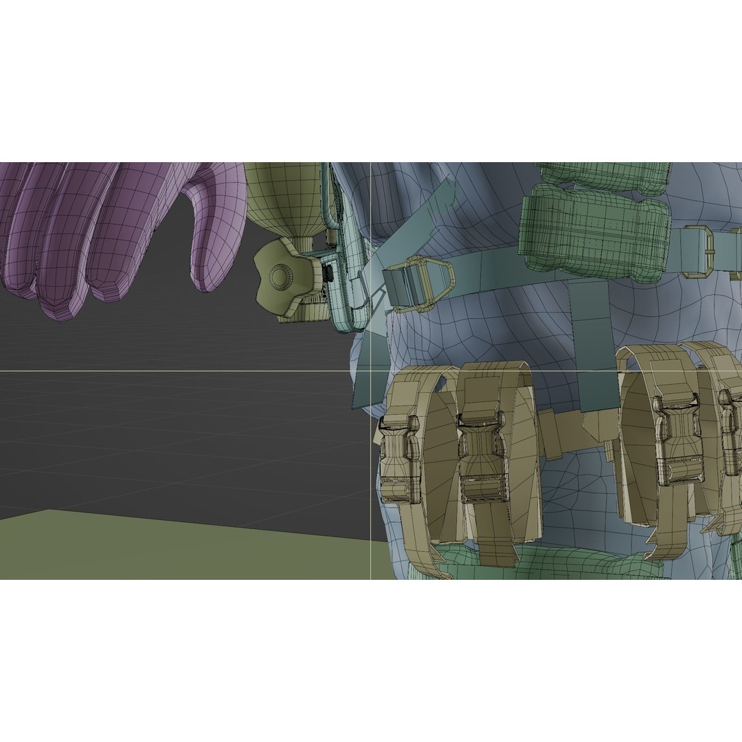 Hazmat NBC Suit 3D Model – Rigged High Poly Character, FBX, Blender - View 34
