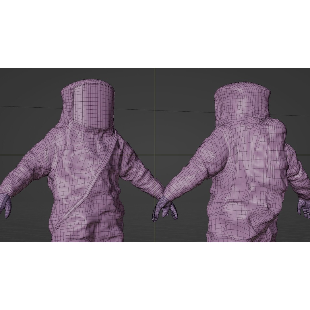 Hazmat NBC Suit 3D Model – Rigged High Poly Character, FBX, Blender - View 36