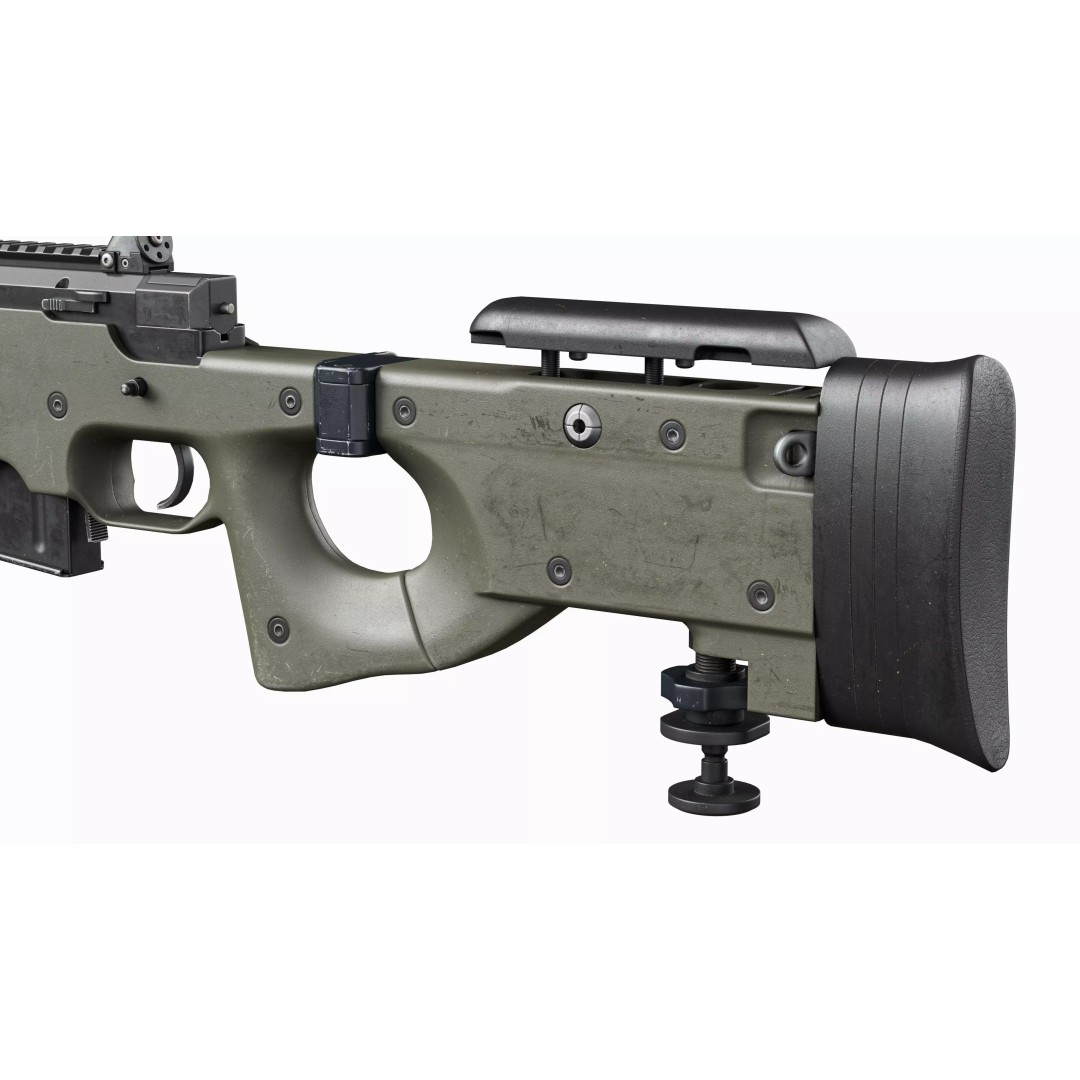 L118A2 Sniper Rifle 3D Model – Low Poly Game-Ready Asset, FBX - View 10