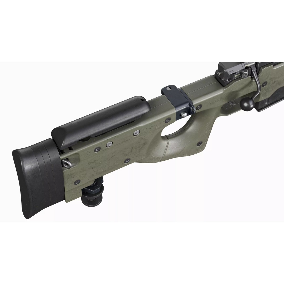 L118A2 Sniper Rifle 3D Model – Low Poly Game-Ready Asset, FBX - View 16