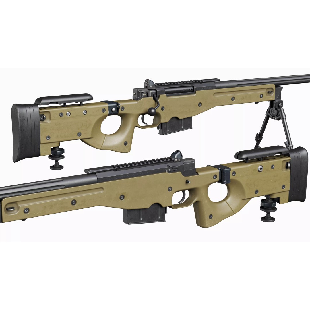L118A2 Sniper Rifle 3D Model – Low Poly Game-Ready Asset, FBX - View 8