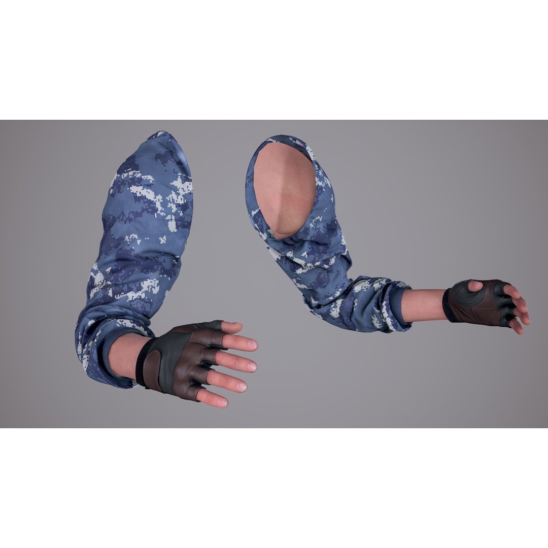 Realistic FPS Arms 3D Model – Low Poly Rigged Asset for Unreal Engine - View 15