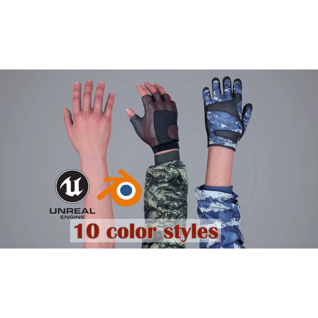Realistic FPS Arms 3D Model – Low Poly Rigged Asset for Unreal Engine - View 2
