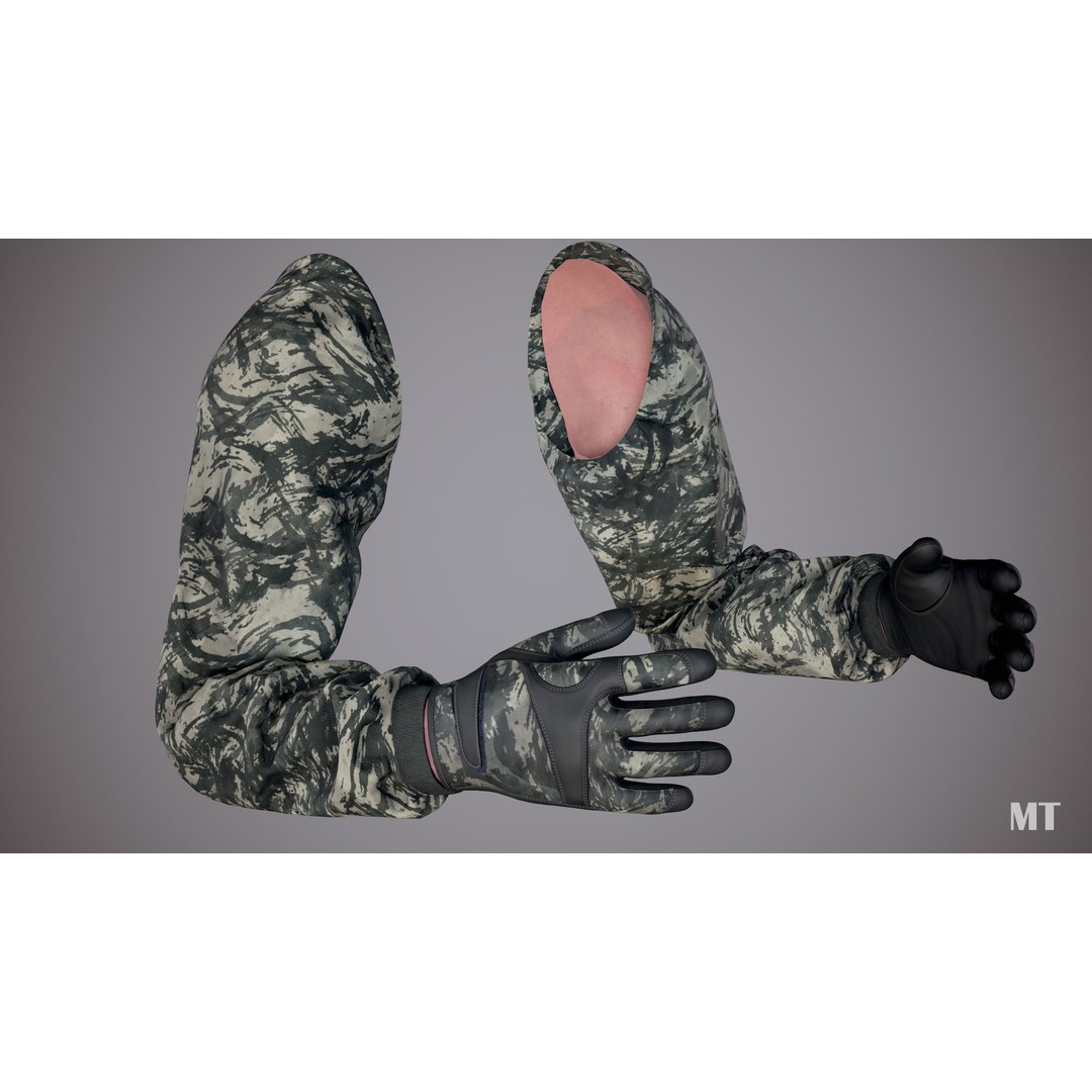Realistic FPS Arms 3D Model – Low Poly Rigged Asset for Unreal Engine - View 24