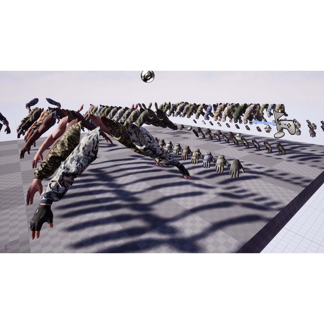 Realistic FPS Arms 3D Model – Low Poly Rigged Asset for Unreal Engine - View 3
