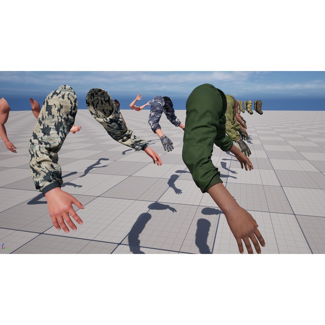 Realistic FPS Arms 3D Model – Low Poly Rigged Asset for Unreal Engine - View 33