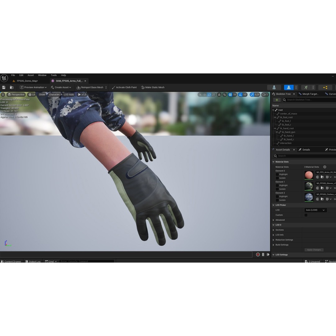 Realistic FPS Arms 3D Model – Low Poly Rigged Asset for Unreal Engine - View 34