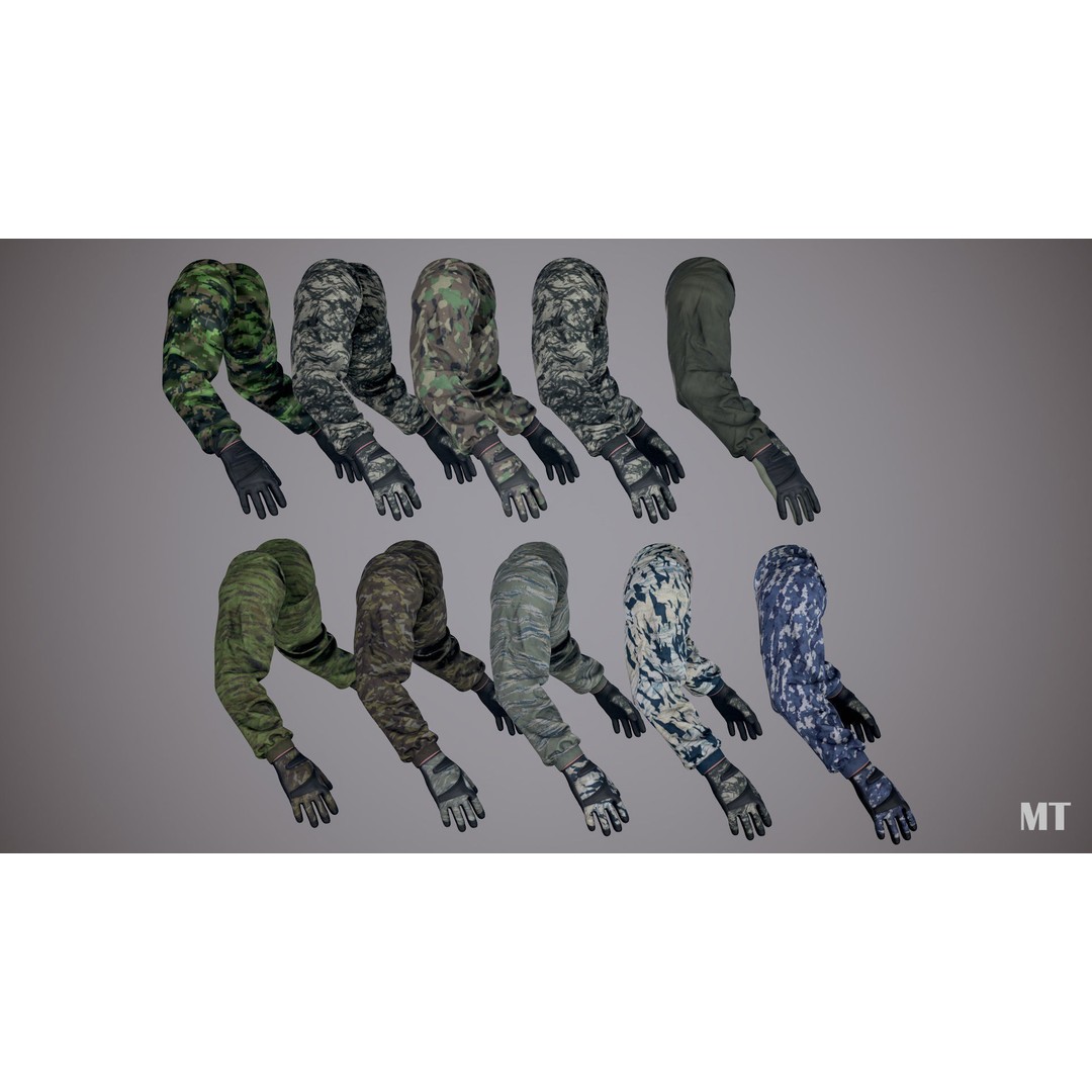 Realistic FPS Arms 3D Model – Low Poly Rigged Asset for Unreal Engine - View 6