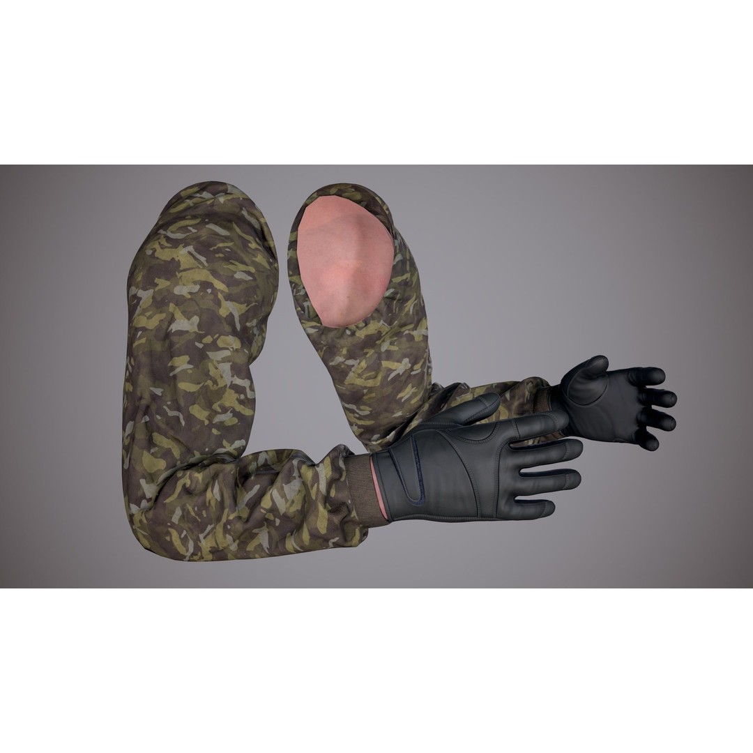 Realistic FPS Arms 3D Model – Low Poly Rigged Asset for Unreal Engine - View 7