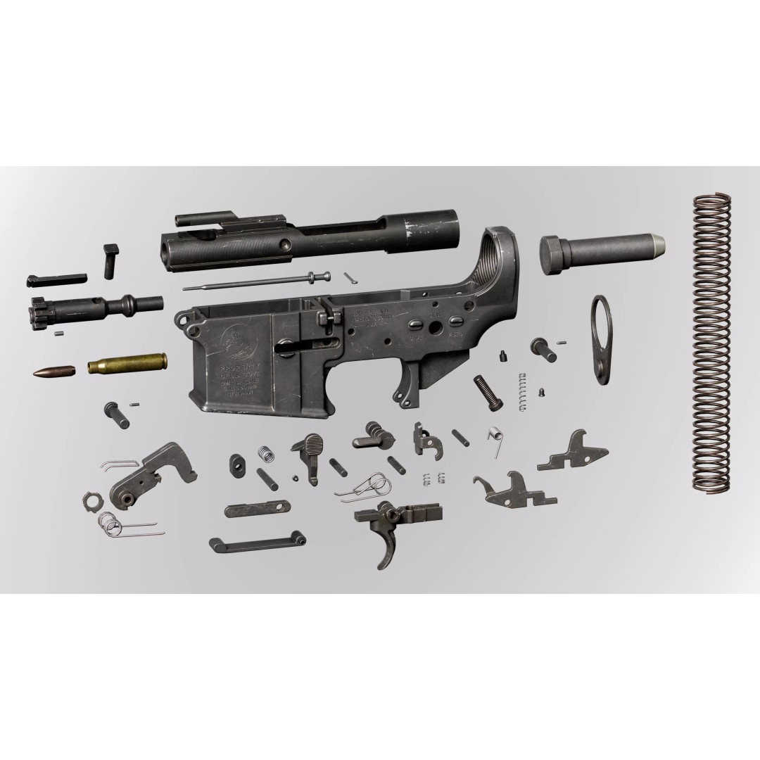 AR15 M4A1 3D Model – Low-Poly Customizable Game Asset, FBX - View 16