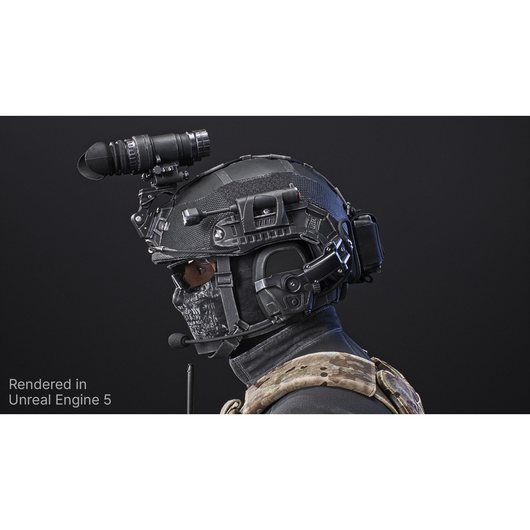 Tactical Soldier 3D Model – Low Poly Game Asset, FBX, Rigged - View 11