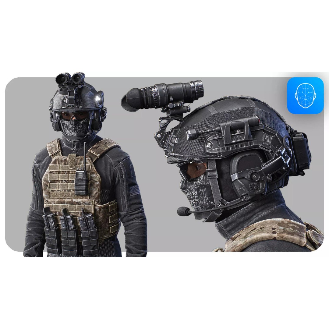 Tactical Soldier 3D Model – Low Poly Game Asset, FBX, Rigged - View 2