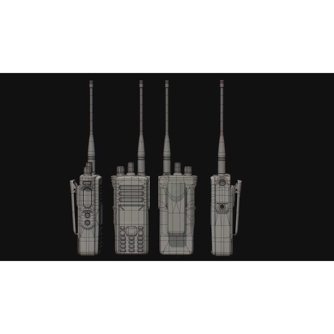Motorola DP 4801 Radio 3D Model – Low Poly Game Asset, FBX