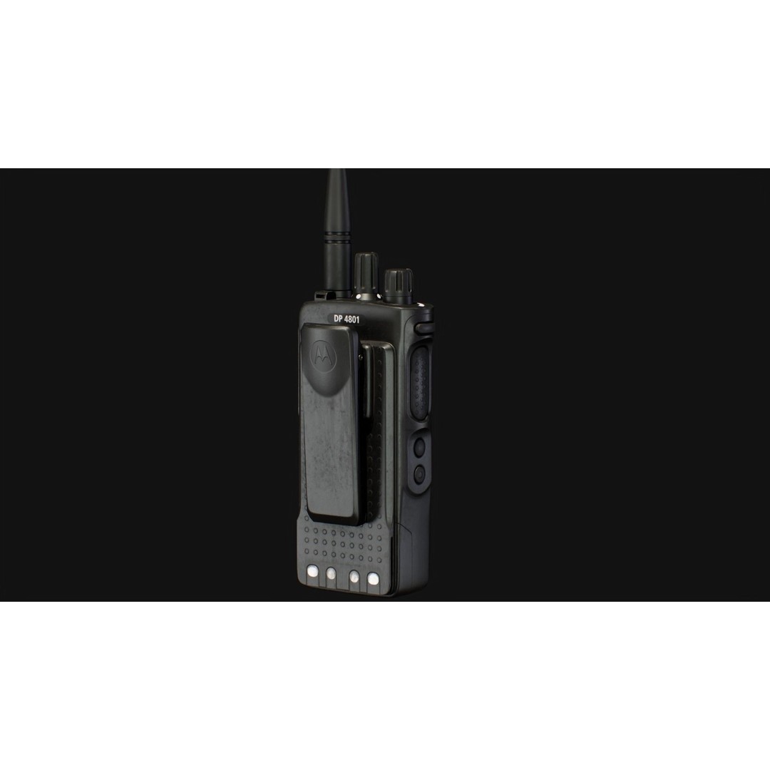 Motorola DP 4801 Radio 3D Model – Low Poly Game Asset, FBX - View 10
