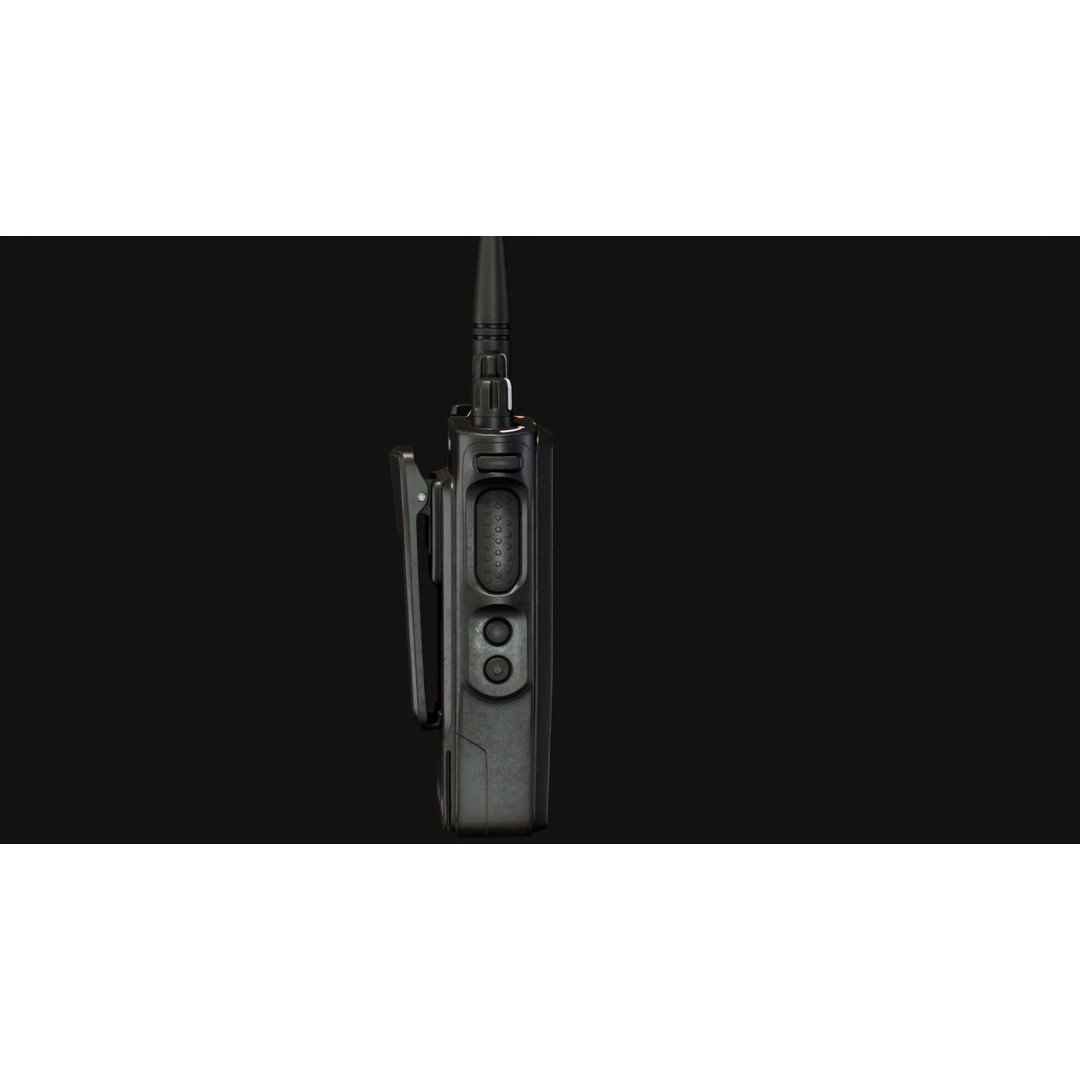 Motorola DP 4801 Radio 3D Model – Low Poly Game Asset, FBX - View 12