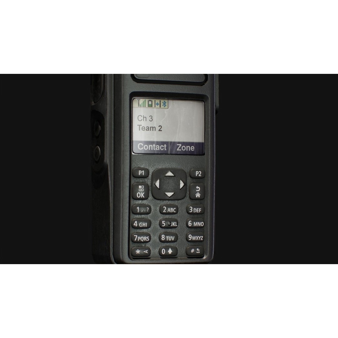 Motorola DP 4801 Radio 3D Model – Low Poly Game Asset, FBX - View 13