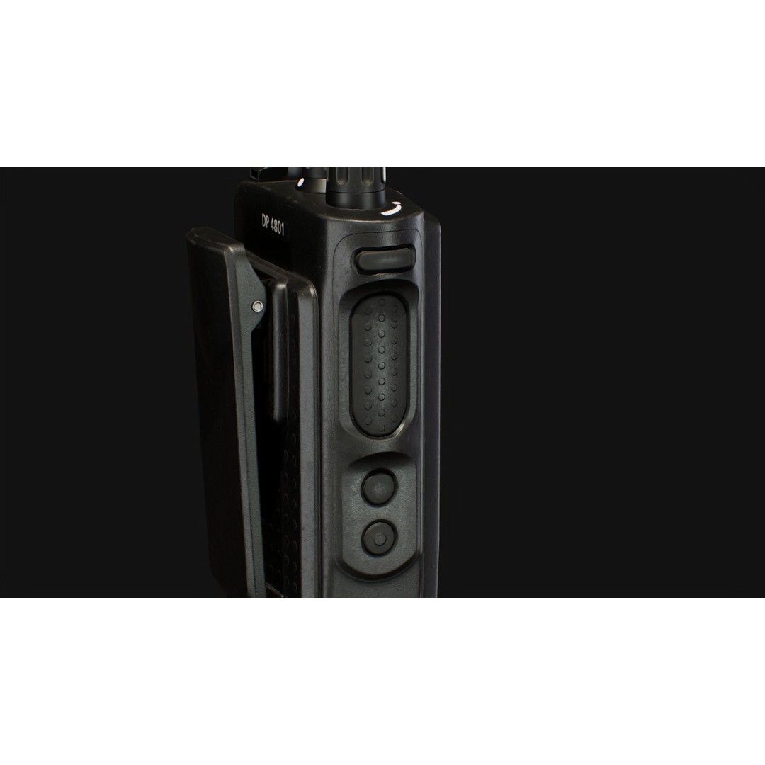 Motorola DP 4801 Radio 3D Model – Low Poly Game Asset, FBX - View 17