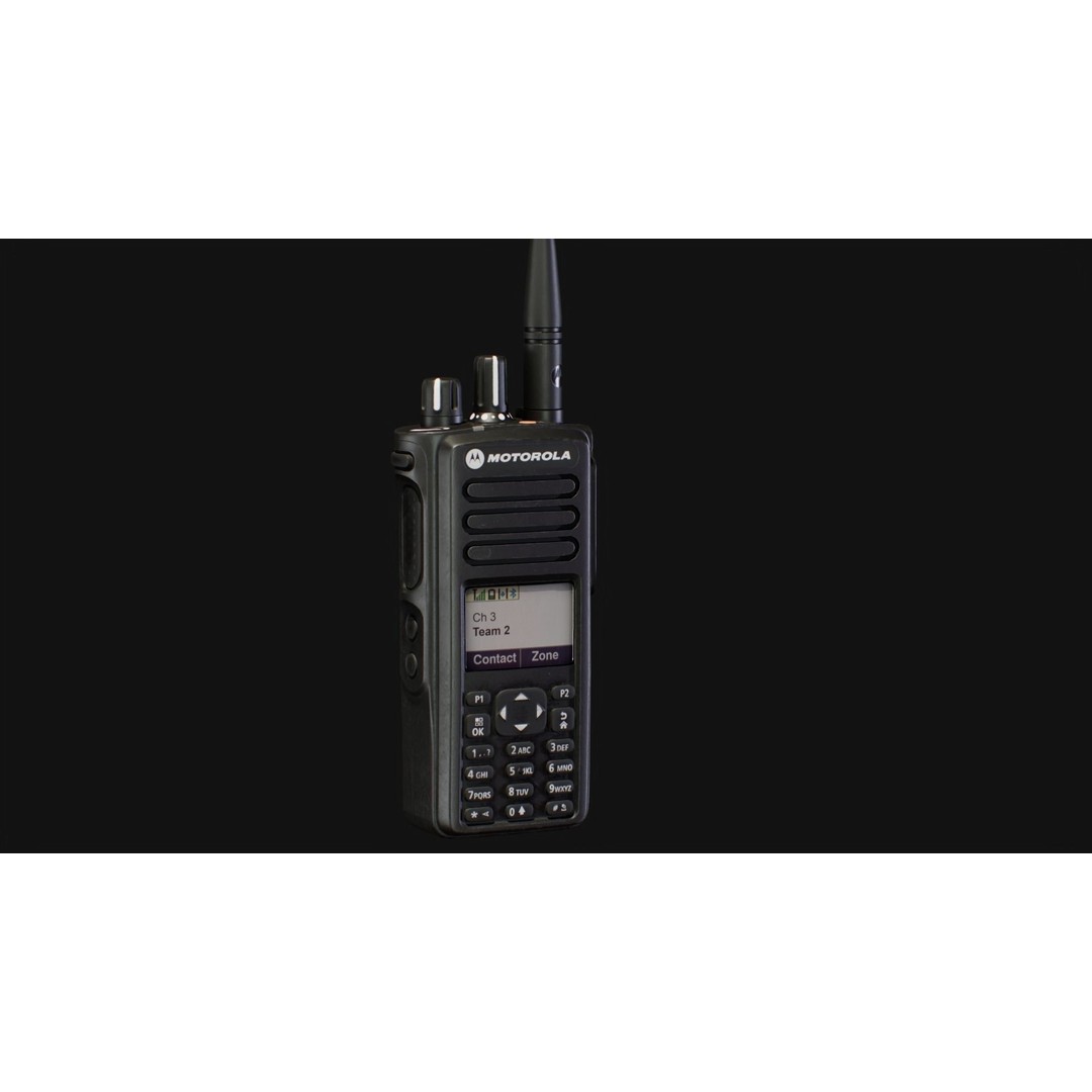 Motorola DP 4801 Radio 3D Model – Low Poly Game Asset, FBX - View 3