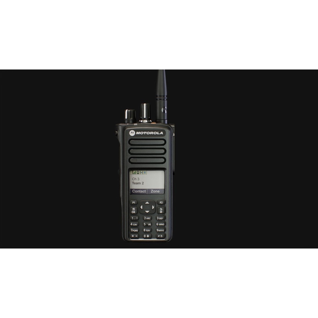 Motorola DP 4801 Radio 3D Model – Low Poly Game Asset, FBX - View 4