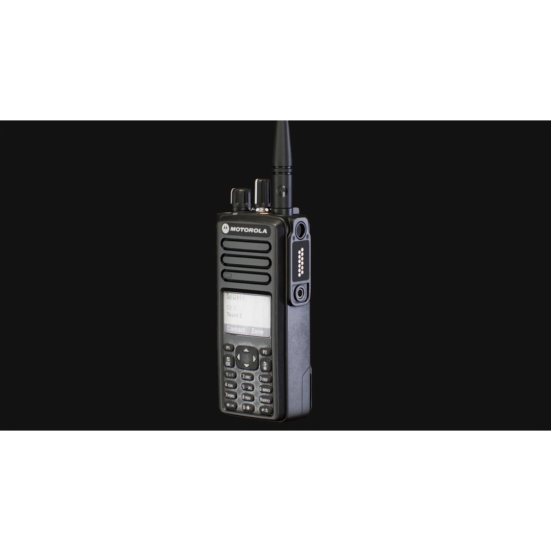 Motorola DP 4801 Radio 3D Model – Low Poly Game Asset, FBX - View 5