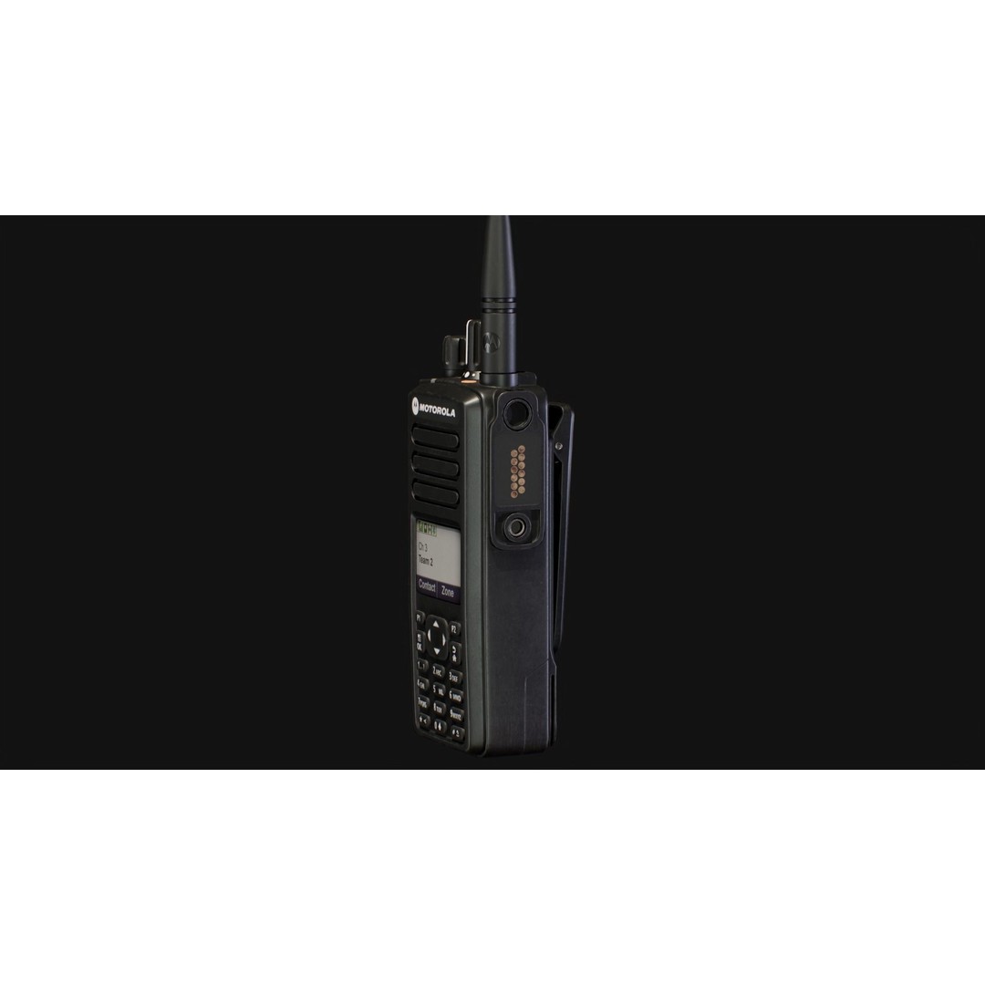 Motorola DP 4801 Radio 3D Model – Low Poly Game Asset, FBX - View 6
