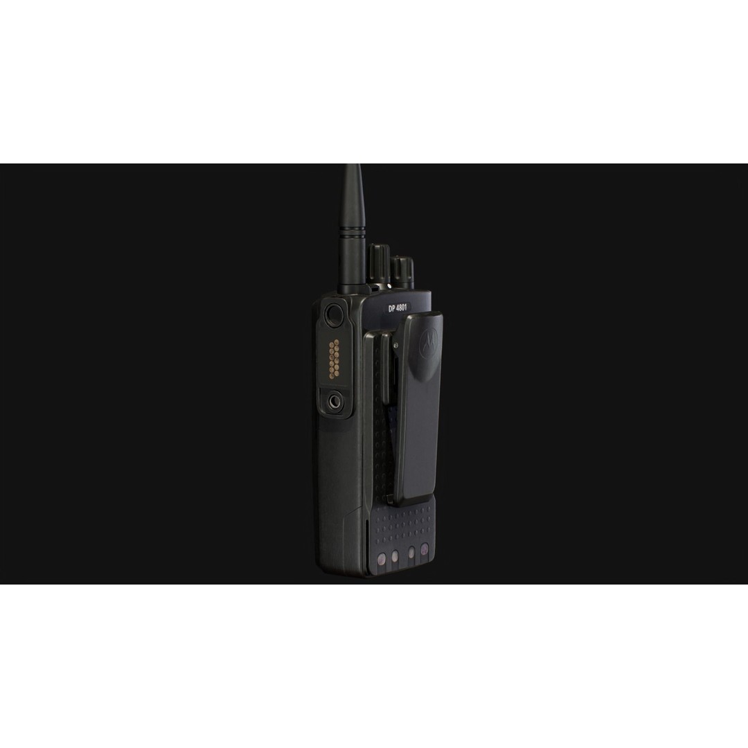 Motorola DP 4801 Radio 3D Model – Low Poly Game Asset, FBX - View 8