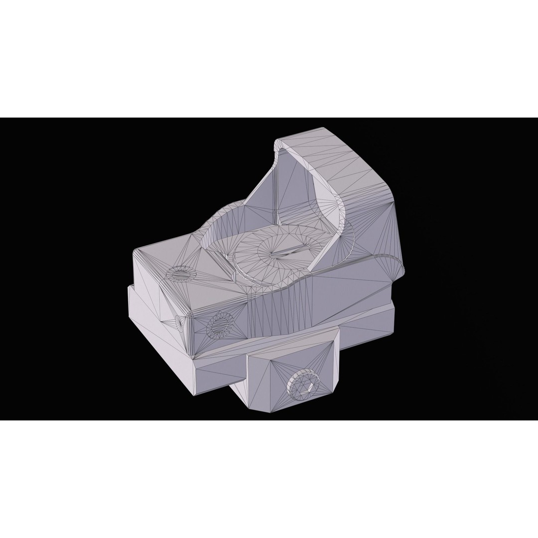 EOTECH EFLX 3D Model – Low Poly Red Dot Sight, Game Ready FBX