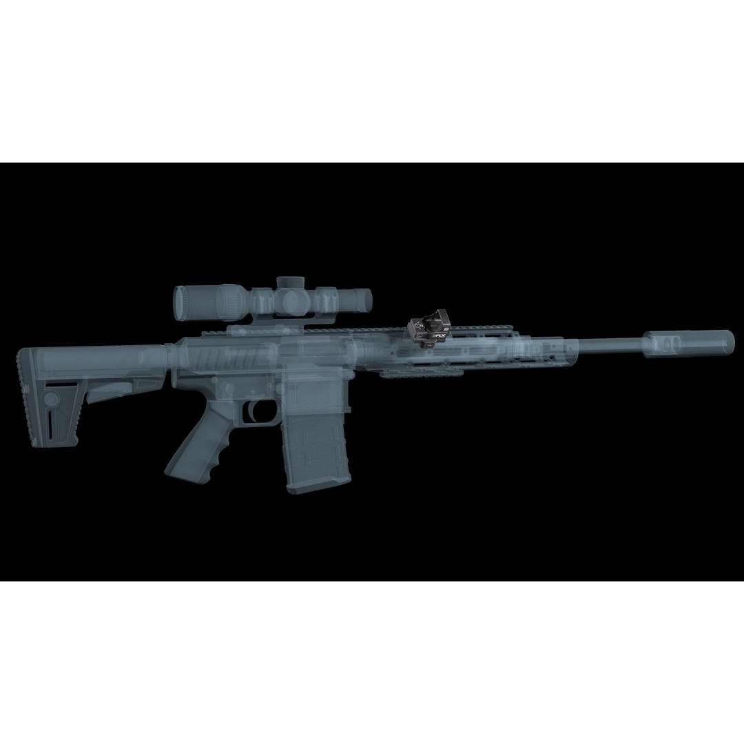 EOTECH EFLX 3D Model – Low Poly Red Dot Sight, Game Ready FBX - View 4