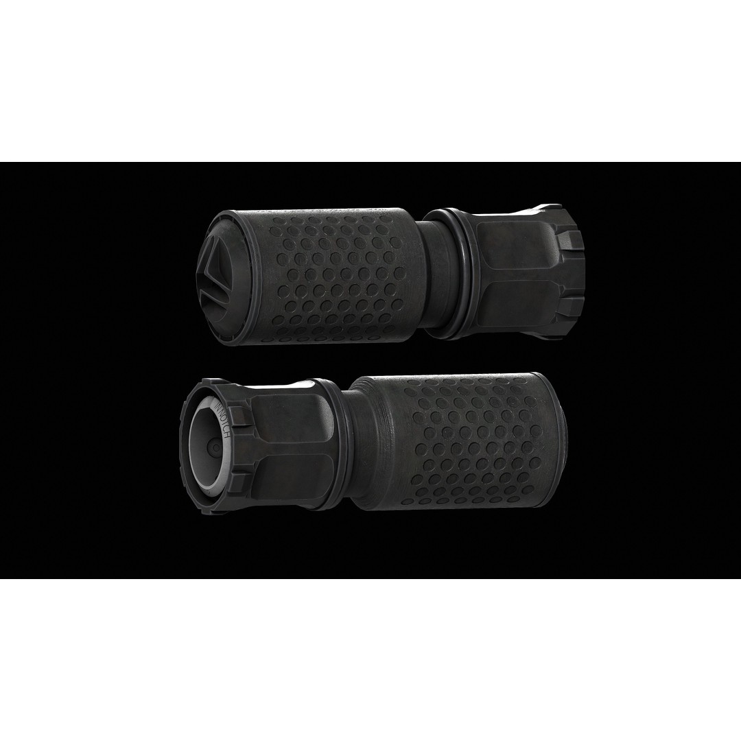 KAC Suppressor QDC MCQ-PRT 3D Model – Low Poly Game Ready Asset, FBX, OBJ