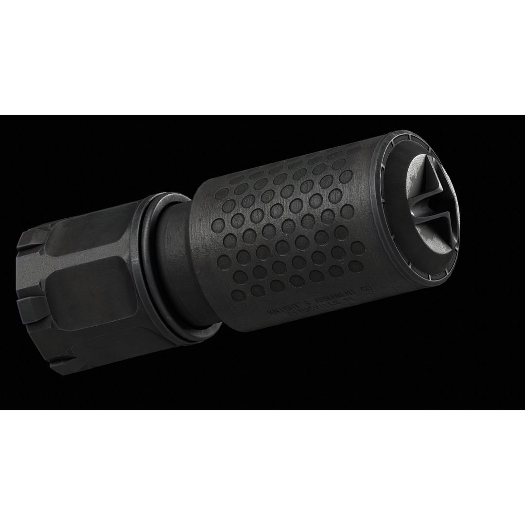 KAC Suppressor QDC MCQ-PRT 3D Model – Low Poly Game Ready Asset, FBX, OBJ - View 3