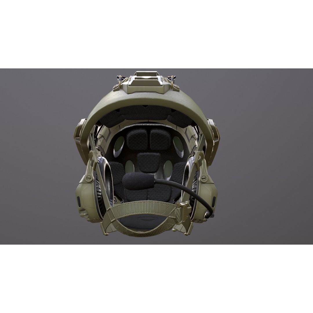 FAST Helmet 3D Model – Low Poly Game-Ready Tactical Asset, FBX - View 10