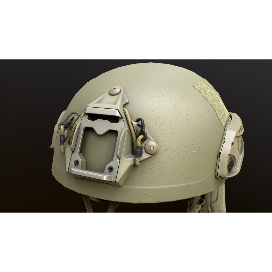 FAST Helmet 3D Model – Low Poly Game-Ready Tactical Asset, FBX - View 11