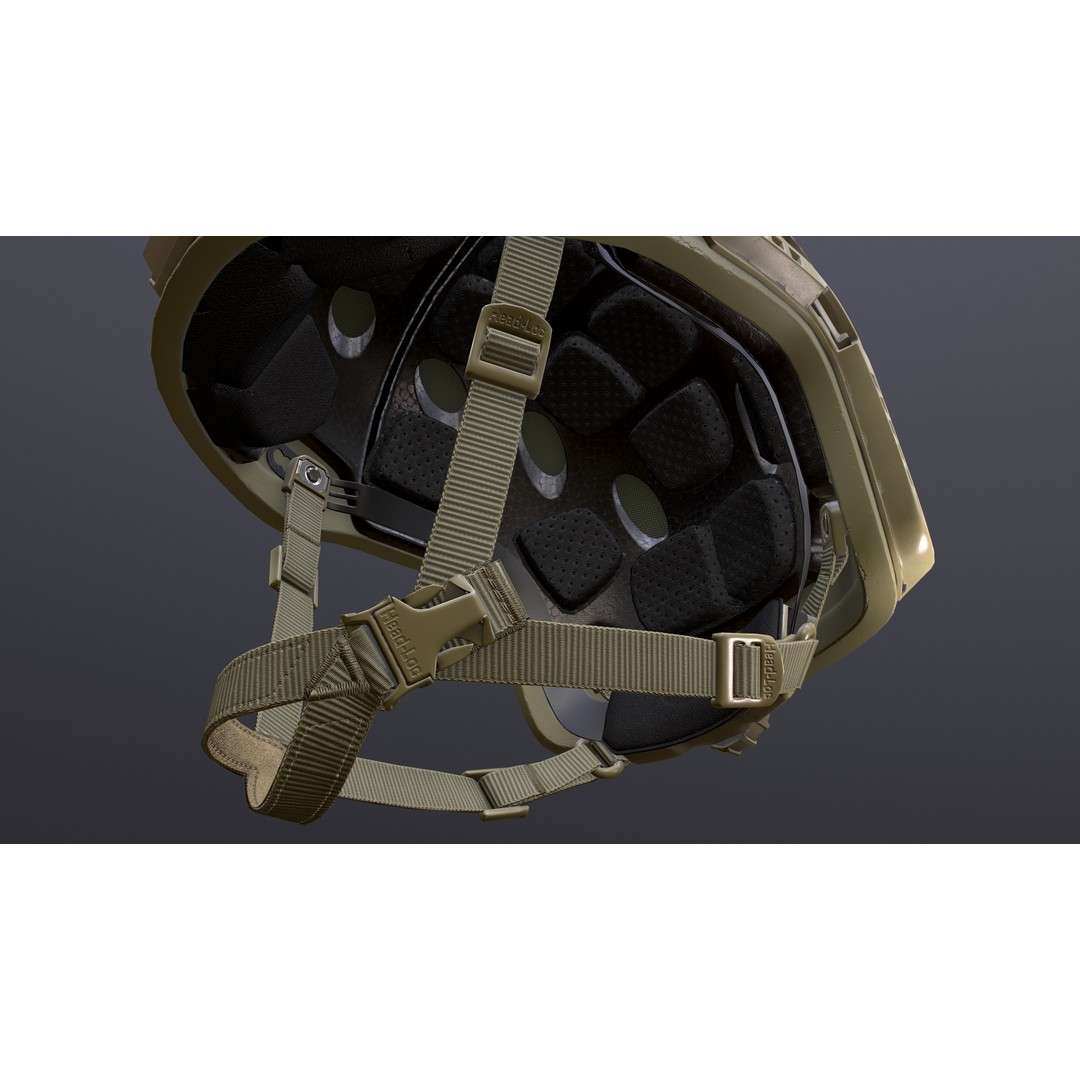 FAST Helmet 3D Model – Low Poly Game-Ready Tactical Asset, FBX - View 17