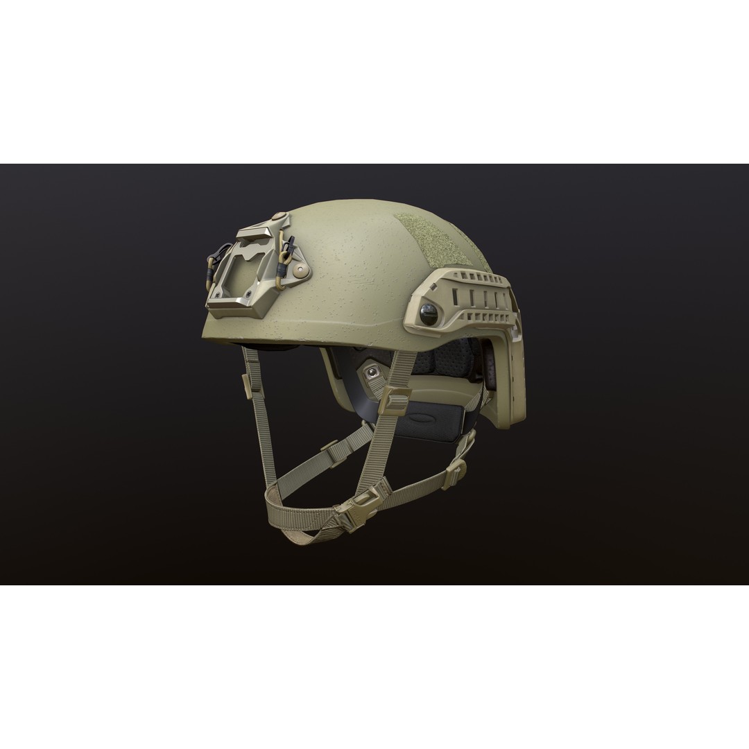FAST Helmet 3D Model – Low Poly Game-Ready Tactical Asset, FBX - View 19