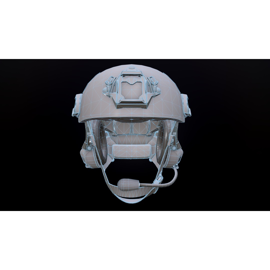 FAST Helmet 3D Model – Low Poly Game-Ready Tactical Asset, FBX - View 41