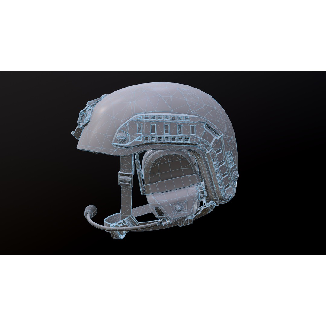 FAST Helmet 3D Model – Low Poly Game-Ready Tactical Asset, FBX - View 43