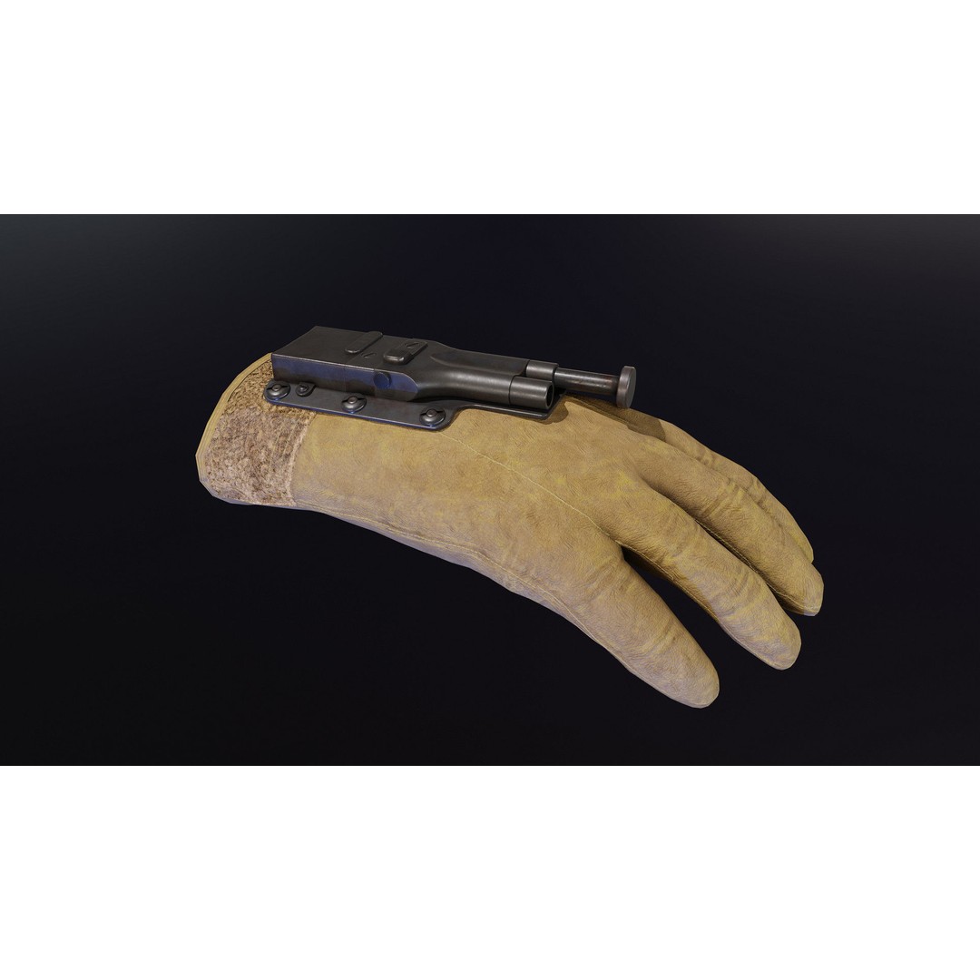 Sedgley OSS Fist Gun 3D Model – Low Poly Game Ready Weapon, FBX - View 3