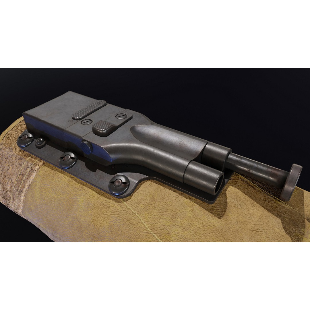 Sedgley OSS Fist Gun 3D Model – Low Poly Game Ready Weapon, FBX - View 4
