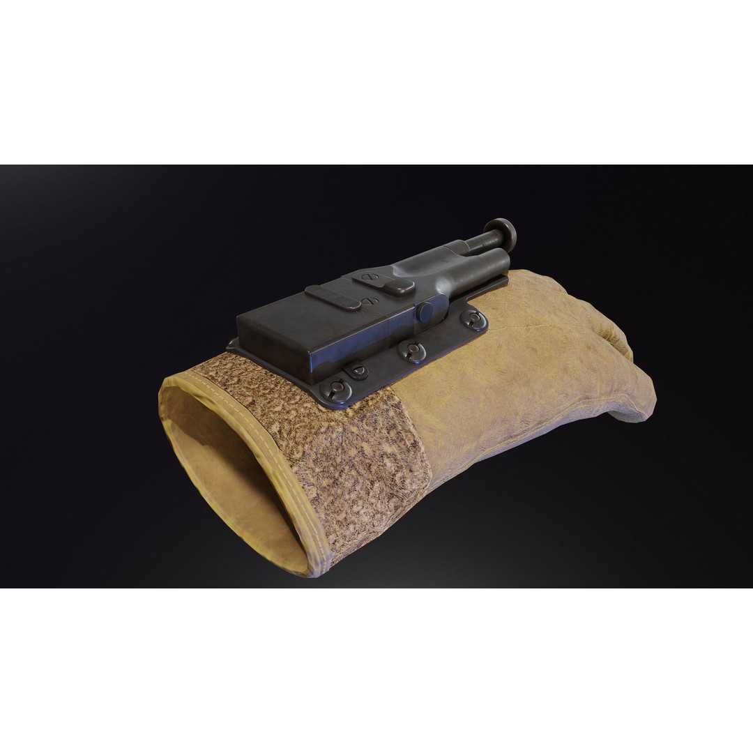 Sedgley OSS Fist Gun 3D Model – Low Poly Game Ready Weapon, FBX - View 5