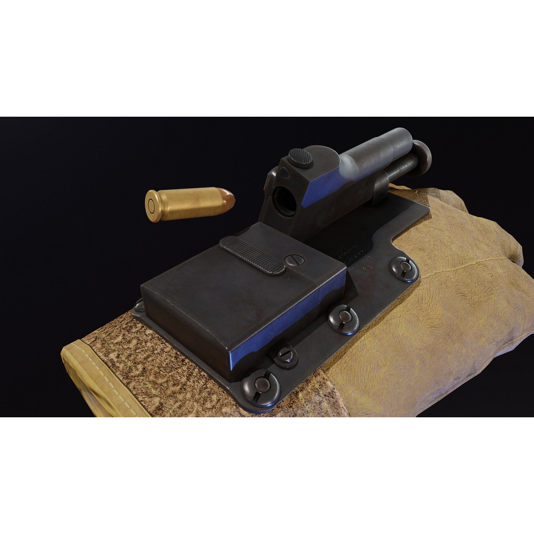 Sedgley OSS Fist Gun 3D Model – Low Poly Game Ready Weapon, FBX - View 7