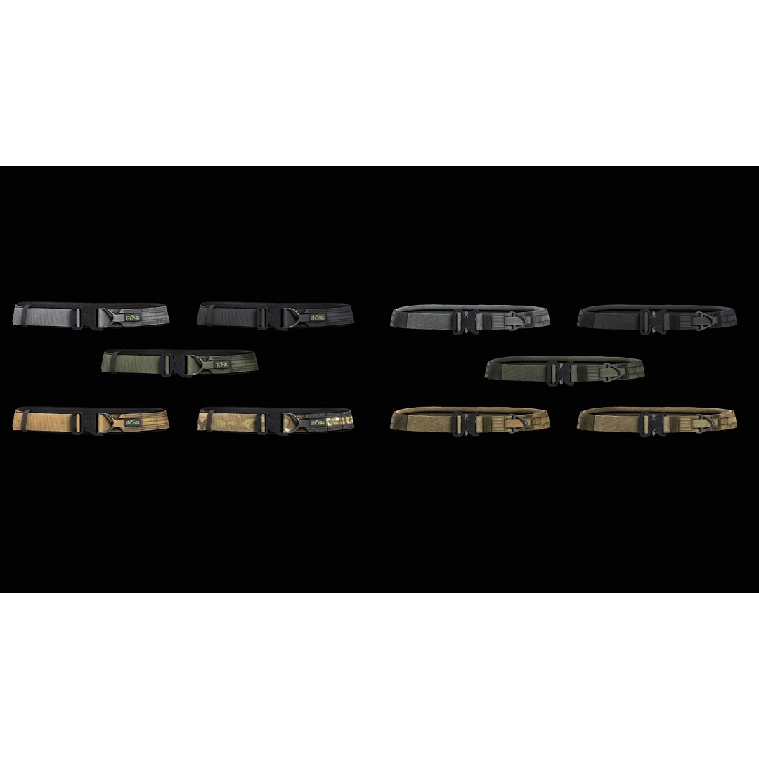TYR Tactical Gunfighter Belt & Senshi Belt 3D Model – Low Poly Game Asset, FBX - View 10
