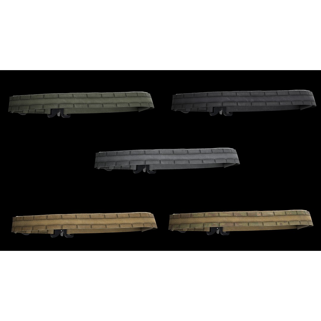 TYR Tactical Gunfighter Belt & Senshi Belt 3D Model – Low Poly Game Asset, FBX - View 20