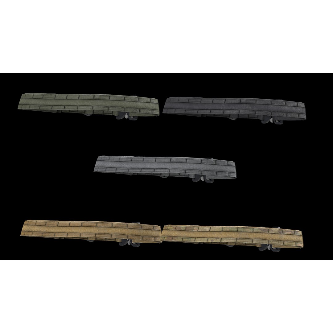 TYR Tactical Gunfighter Belt & Senshi Belt 3D Model – Low Poly Game Asset, FBX - View 21