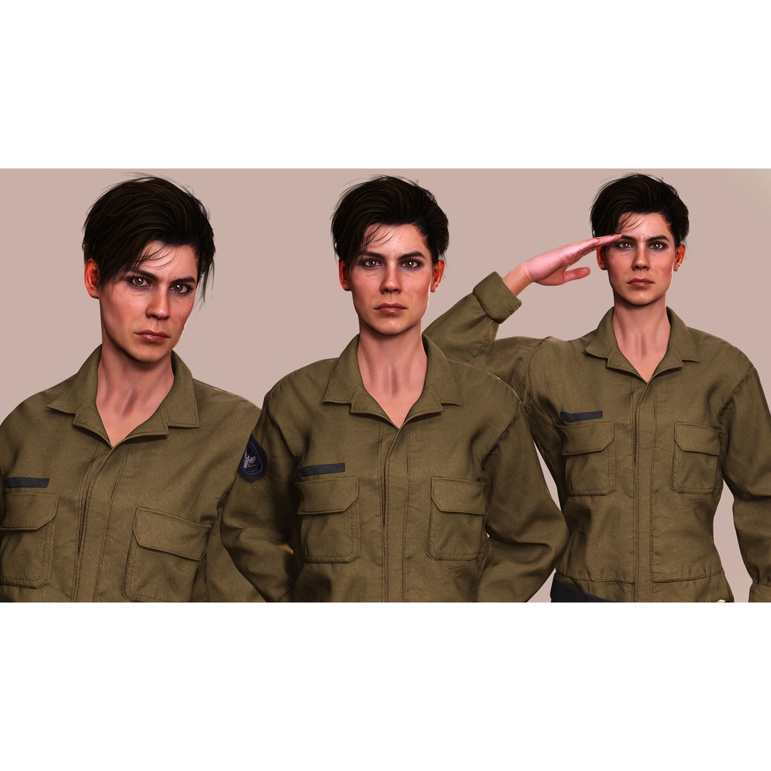 Tactical Worker 3D Model – Low Poly Rigged Character with PBR Textures - View 12