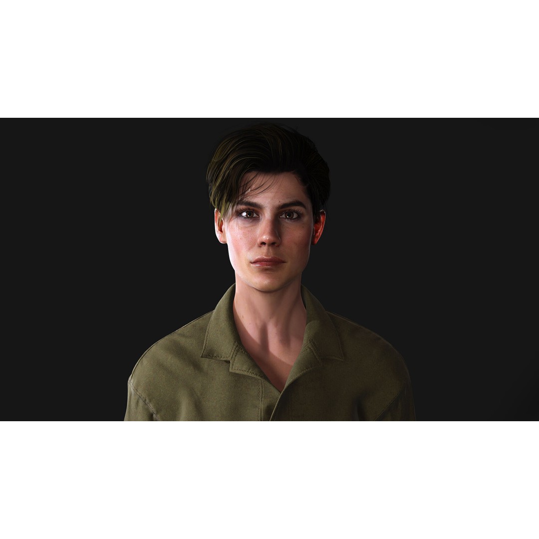 Tactical Worker 3D Model – Low Poly Rigged Character with PBR Textures - View 14