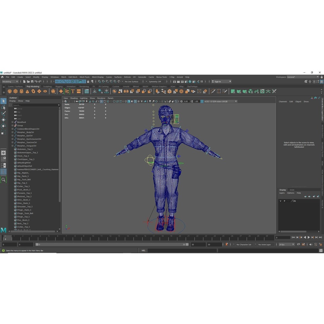 Tactical Worker 3D Model – Low Poly Rigged Character with PBR Textures - View 23